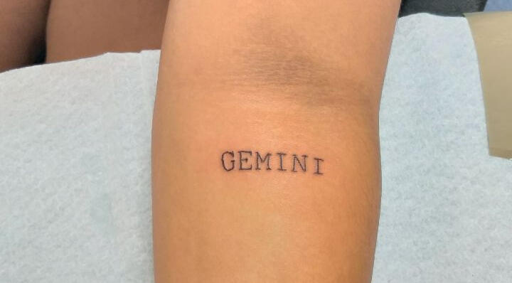 Надпис Gemini | Eliz Tattoo Studio